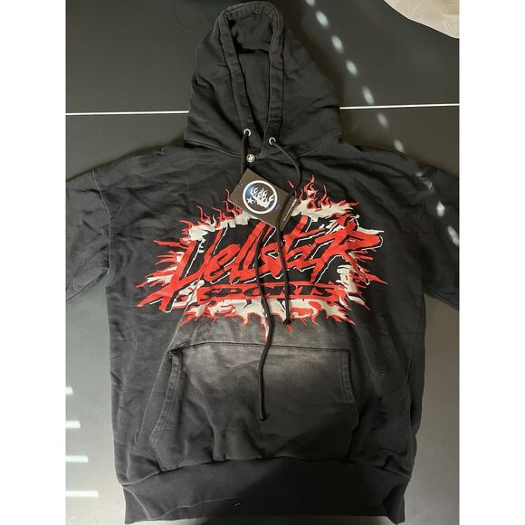 Hellstar Hoodie 🔥❤️‍🔥 — Size Medium — Flame Red Graphic — Brand New - Picture 1 of 5